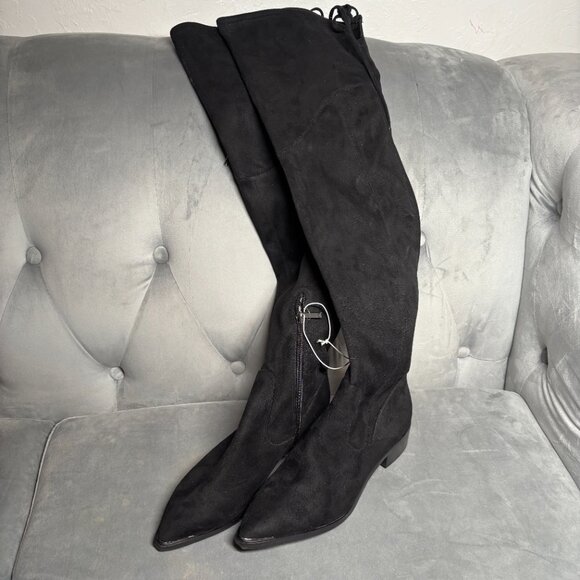 Marc Fisher Black Suede Over-the-Knee Boots – Women’s Size 5.5 - Picture 6 of 9